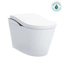 Toto MS8732CUMFG#01B - TOTO Neorest LS Dual Flush 1.0 or 0.8 GF Integrated Bidet Toilet, Cotton White with Black Trim - M
