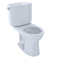 Toto CST453CEFG#01 - Drake® II Two-Piece Round 1.28 GPF Universal Height Toilet with CEFIONTECT, Cotton White