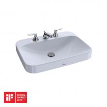 Toto LT416.8G#01 - Toto® Arvina™ Rectangular 23'' Vessel Bathroom Sink With Cefiontect For 8 Inch Ce