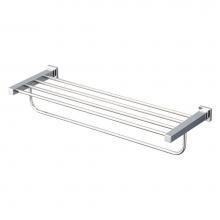 Toto YTS408BU#CP - Toto® L Series Square Towel Shelf With Hanging Bar, Polished Chrome