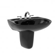 Toto LHT242.4#51 - Prominence® Oval Wall-Mount Bathroom Sink and Shroud for 4 Inch Center Faucets, Ebony