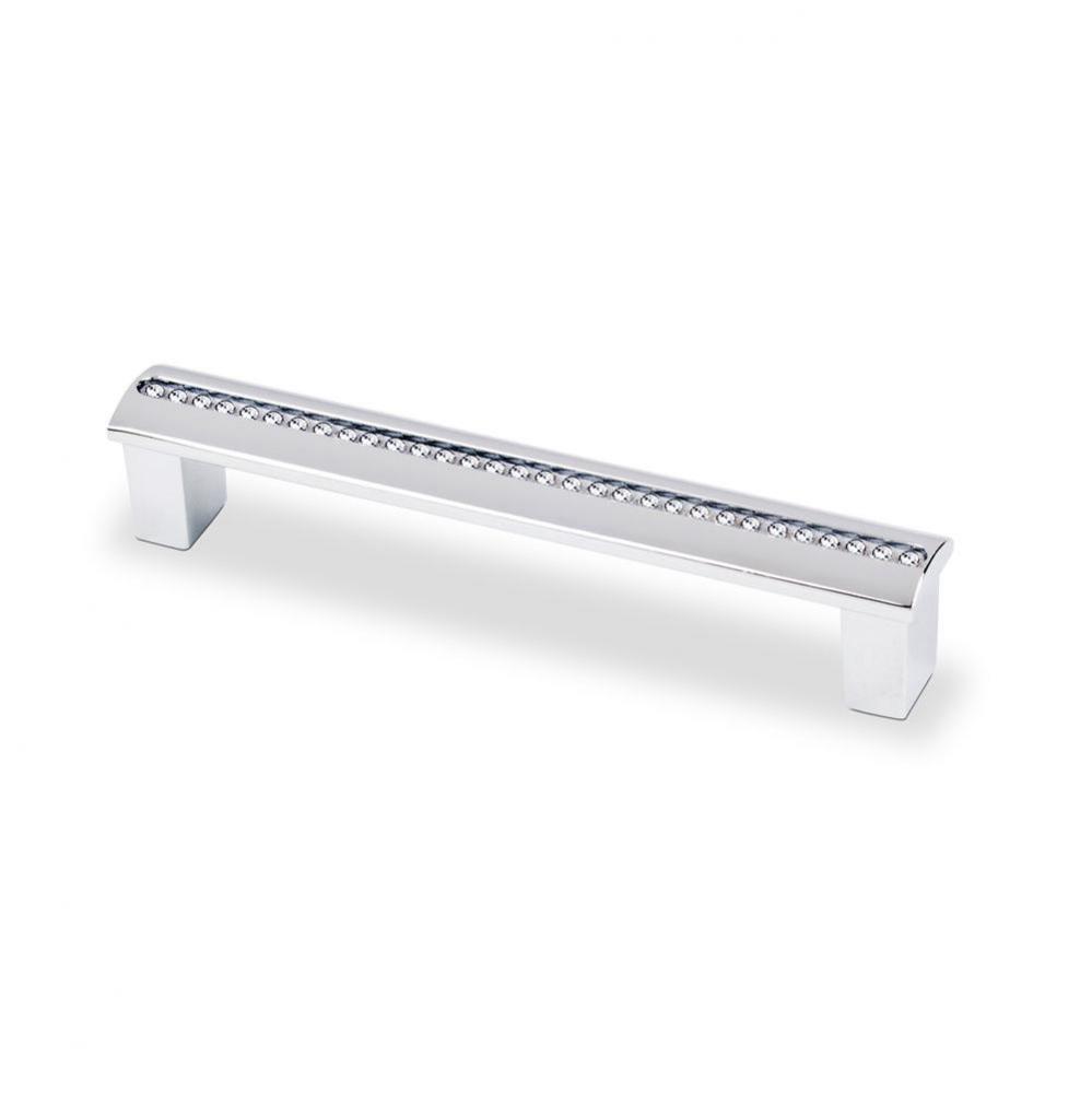 Small Round Crystals Pull, Bright Chrome, 96mm Ctc