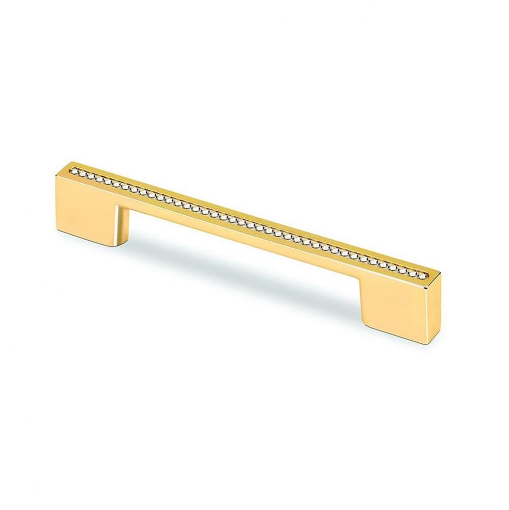 Rectangular Pull Gold With Swarovski Crystals