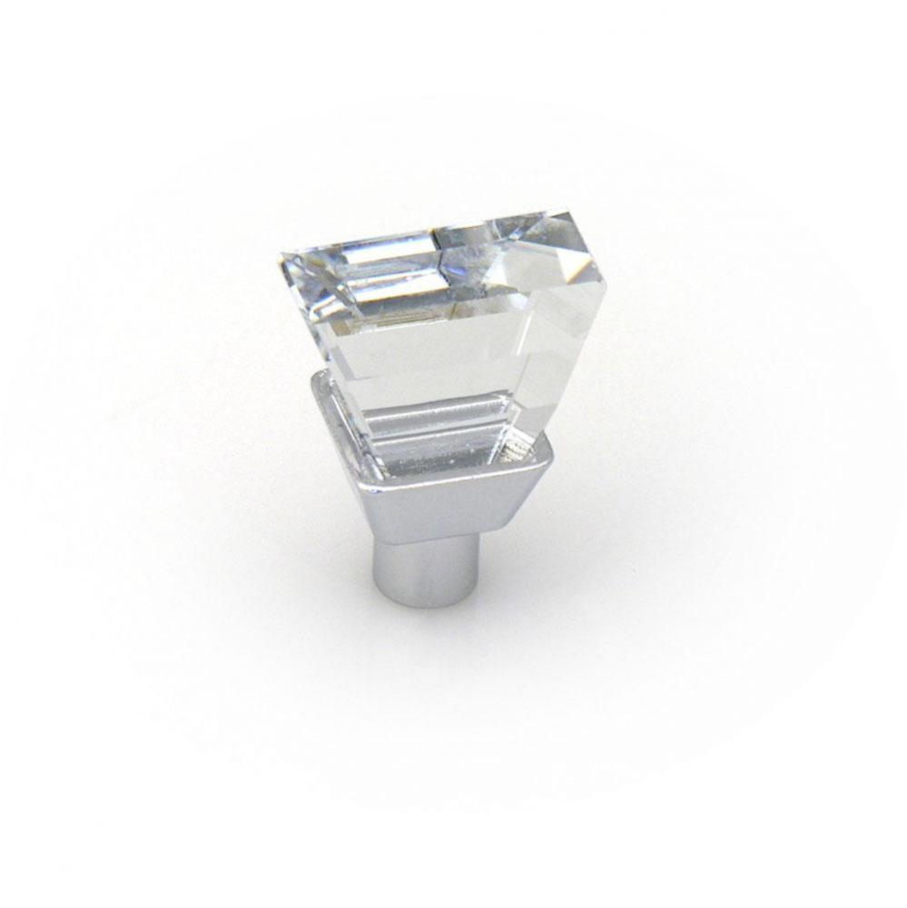 Knob 20mm X 9mm Swarovski Crystal/Bright Chrome