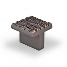 Topex P2046.16RBS - Mosaic Design  Square Knob, Venetian Bronze, 25mmx25mm
