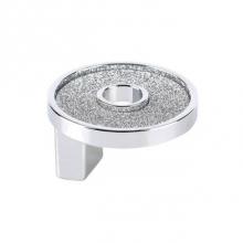 Topex P2906.33CRLSIL - Small Round Knob With Hole Sparkling Swarovski Bright Chrome