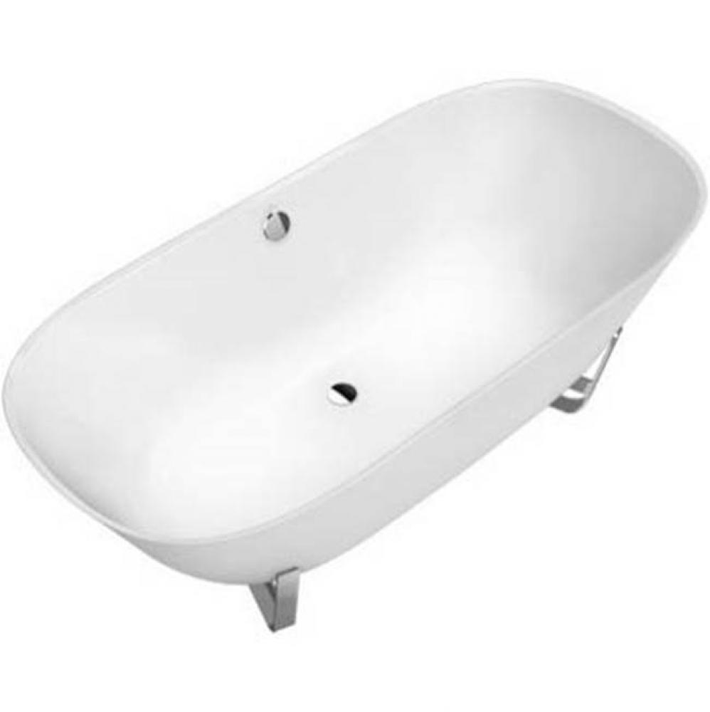 Antheus, free-standing tub, 68 7/8'' x 31 1/2'' Chrome legs, with overflow hol