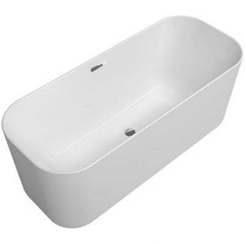 Finion, free-standing tub, 66 7/8'' x 27 1/2'', White with Chrome overflow