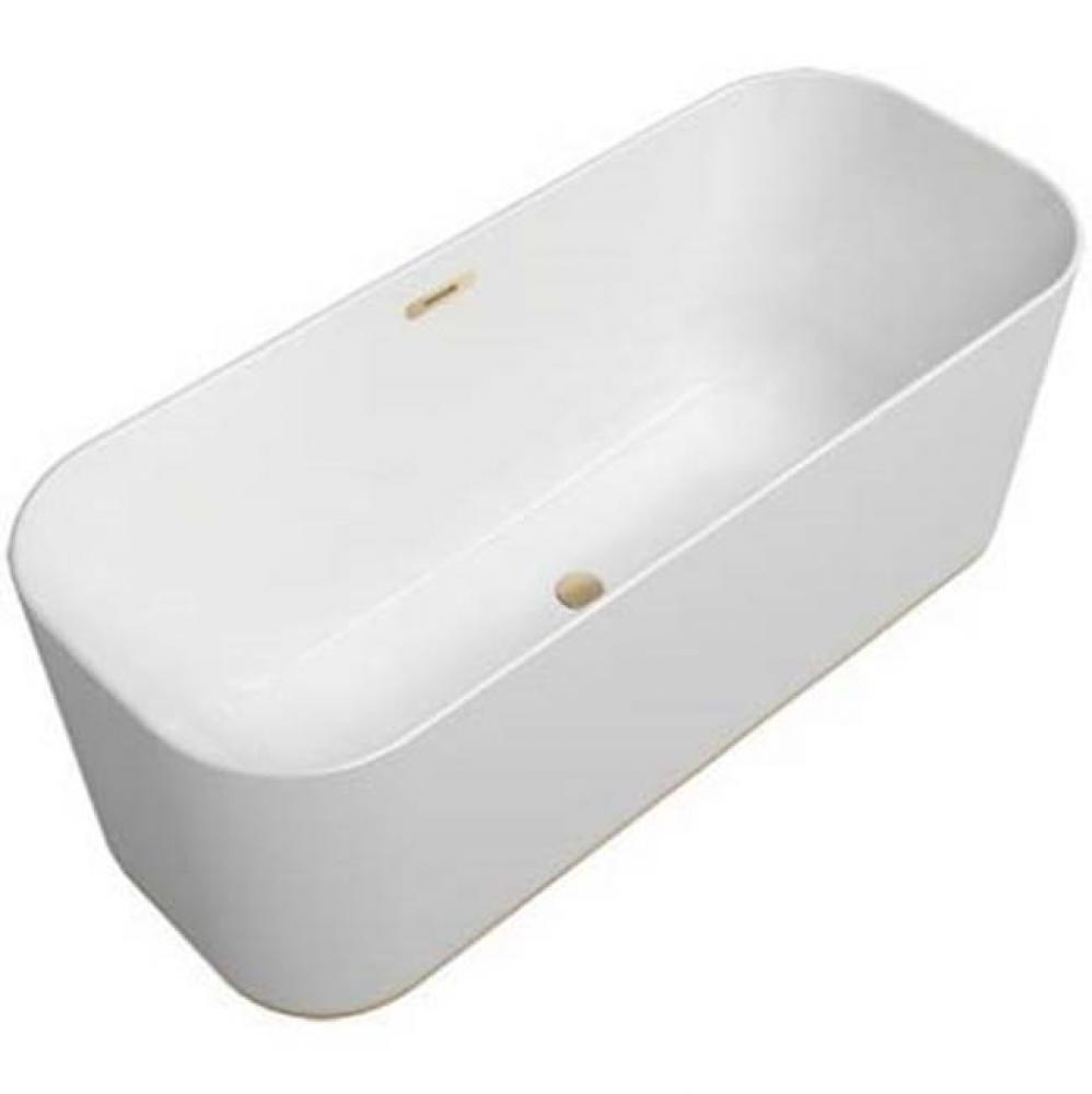 Finion, free-standing tub, 66 7/8'' x 27 1/2'', White with Champagne overflow