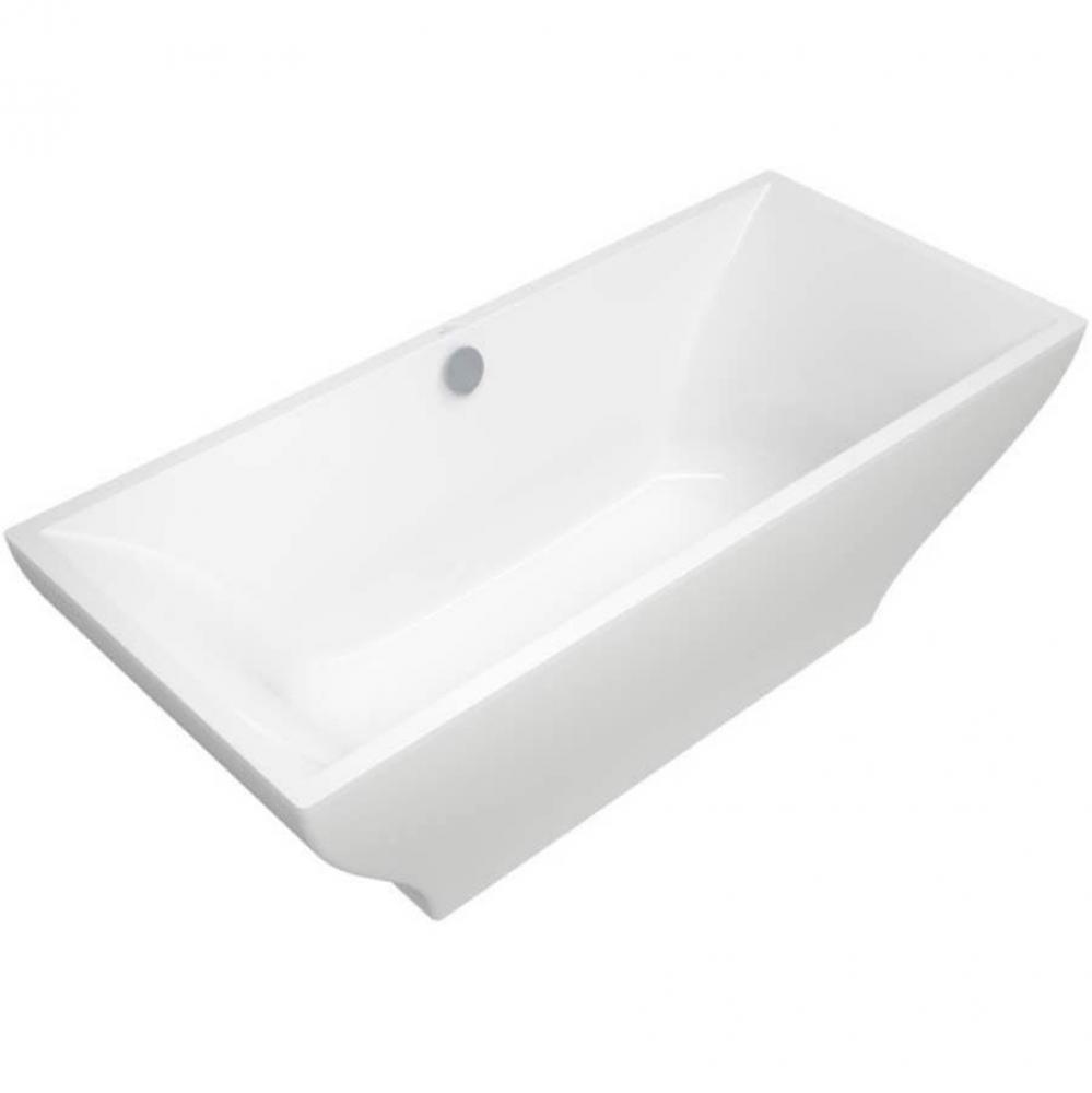 La Belle, free-standing tub, 70 7/8'' x 31 1/2'', black on white