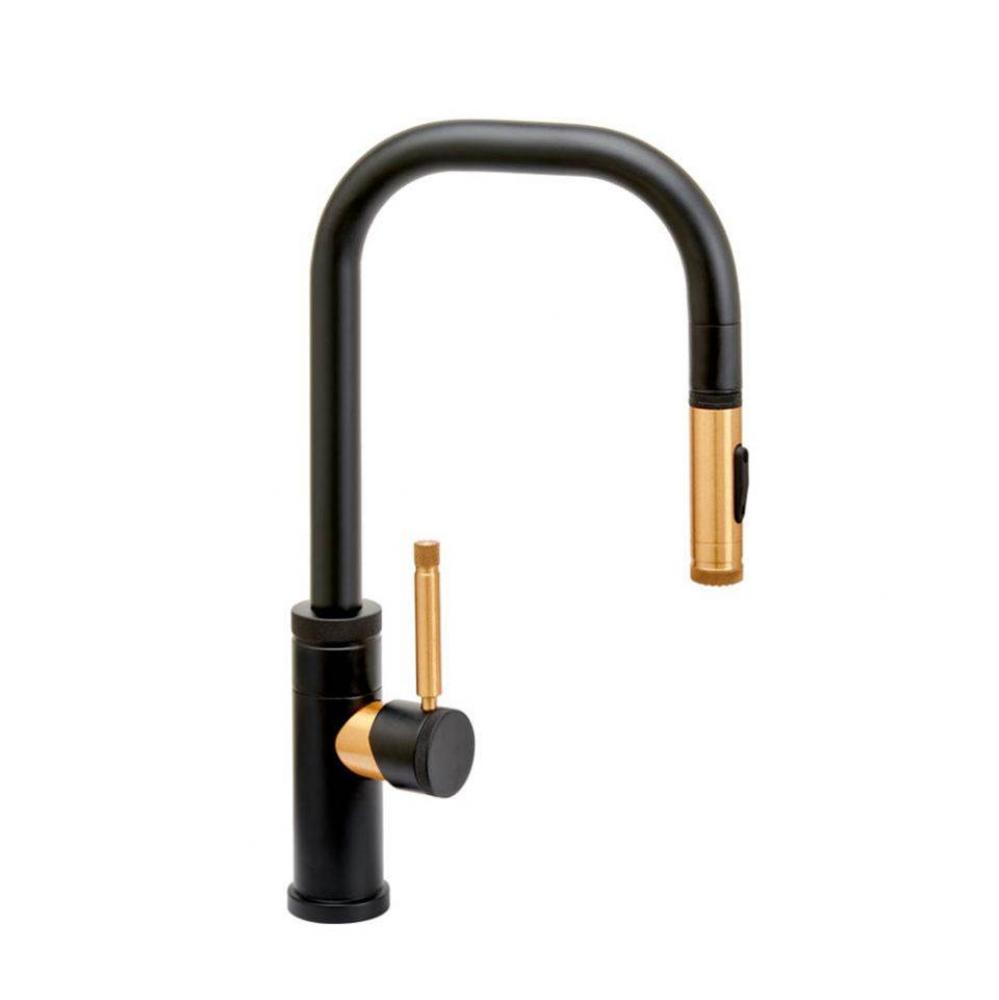 Waterstone Fulton Industrial Prep Size PLP Pulldown Faucet - Toggle Sprayer