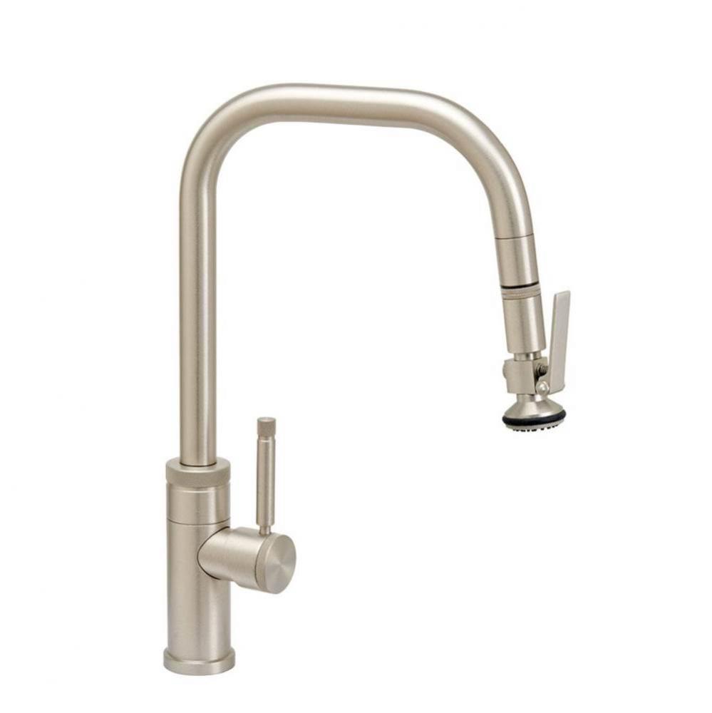 Waterstone Fulton Industrial PLP Pulldown Faucet - Angled Spout - Lever Sprayer