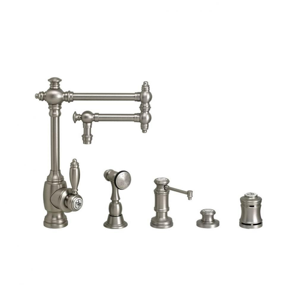 Waterstone Towson Kitchen Faucet - 12'' Articulated Spout - 4pc. Suite