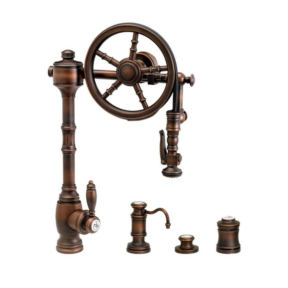 Waterstone Wheel Pulldown Faucet - 4pc. Suite