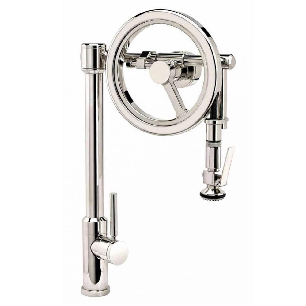 Waterstone Endeavor Wheel Pulldown Faucet - Lever Sprayer