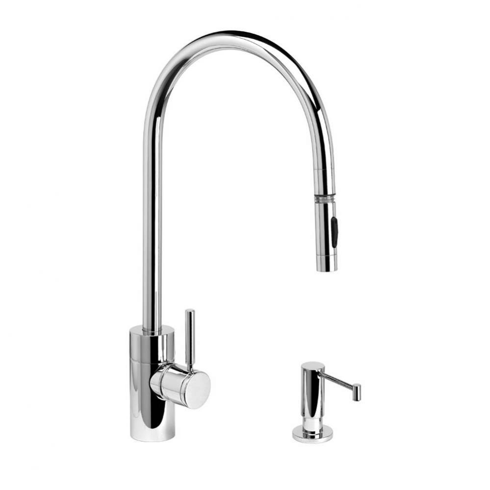 Waterstone Contemporary Extended Reach PLP Pulldown Faucet - Toggle Sprayer - 2pc. Suite