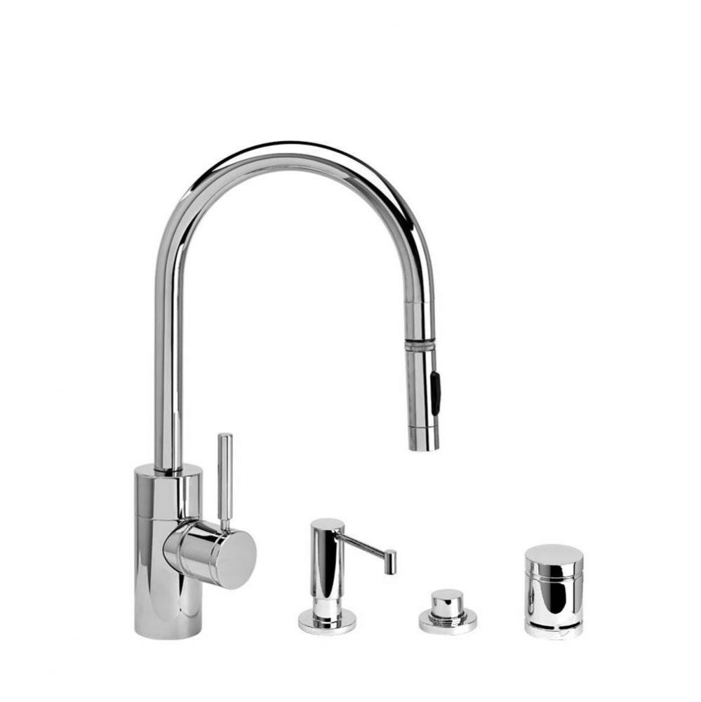 Waterstone Contemporary PLP Pulldown Faucet - Toggle Sprayer - 4pc. Suite