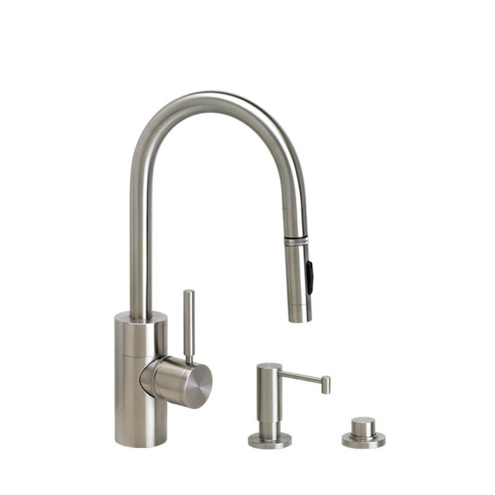 Waterstone Contemporary Prep Size PLP Pulldown Faucet - Toggle Sprayer - 3pc. Suite