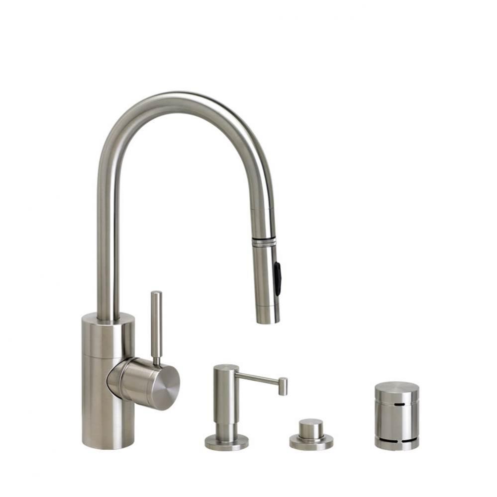 Waterstone Contemporary Prep Size PLP Pulldown Faucet - Toggle Sprayer - 4pc. Suite