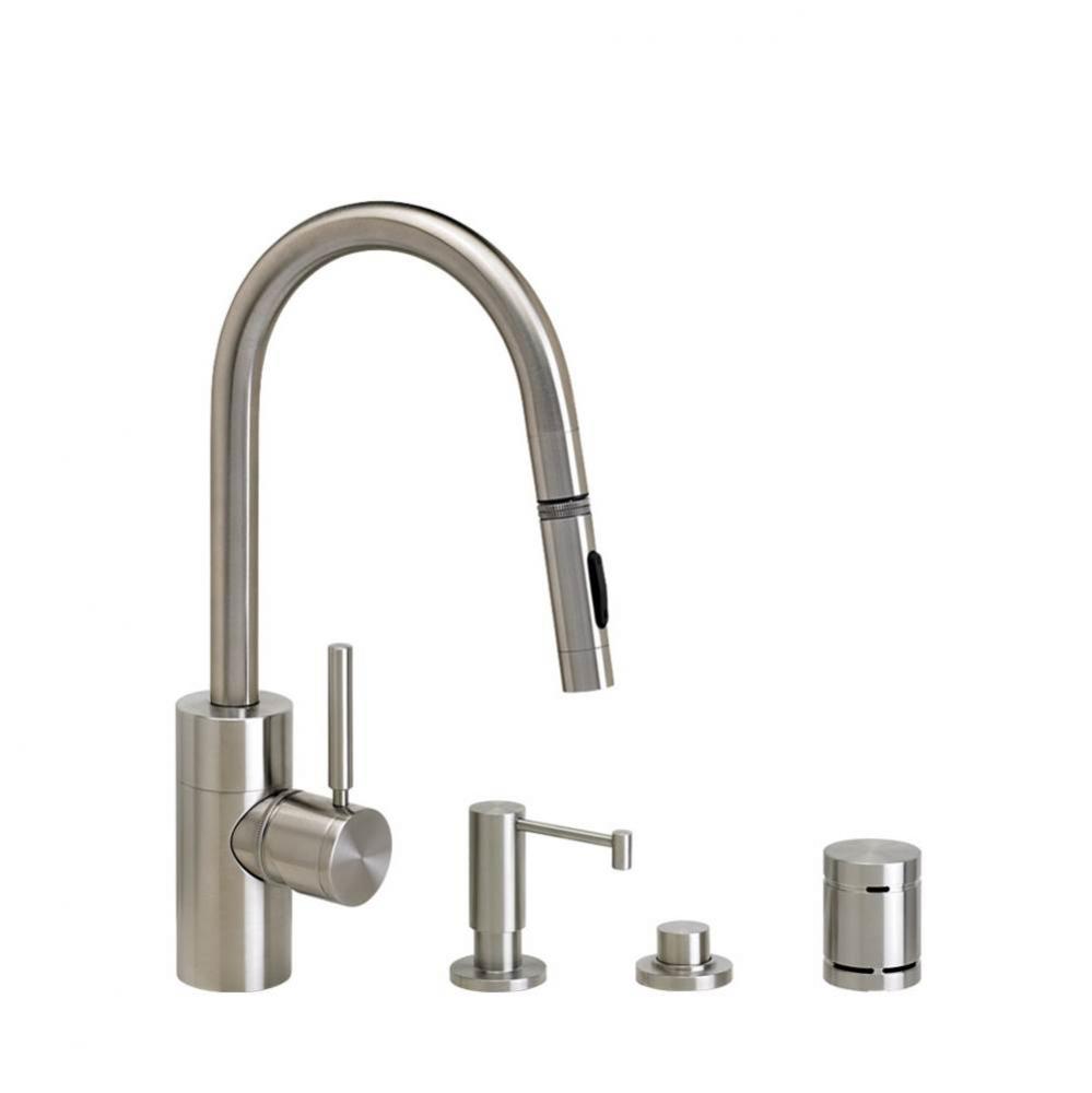 Waterstone Contemporary Prep Size PLP Pulldown Faucet - Toggle Sprayer - 4pc. Suite