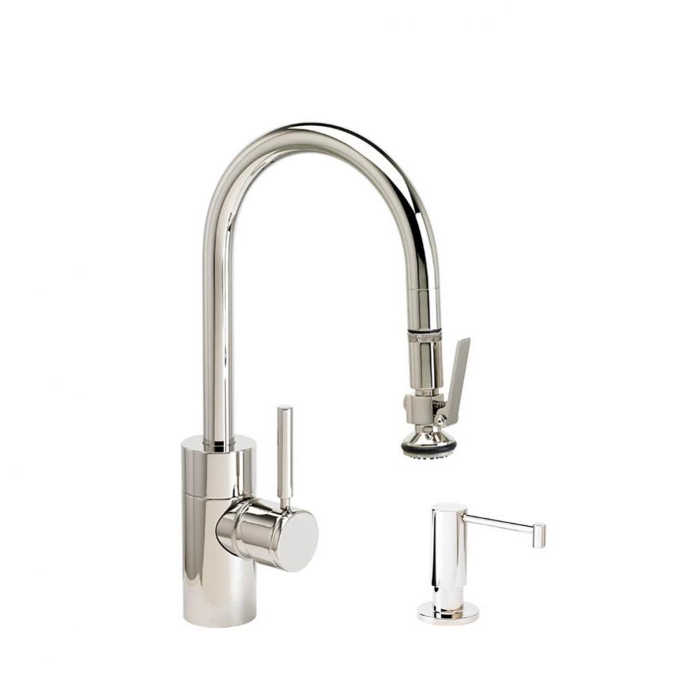 Waterstone Contemporary Prep Size PLP Pulldown Faucet - Lever Sprayer - 2pc. Suite