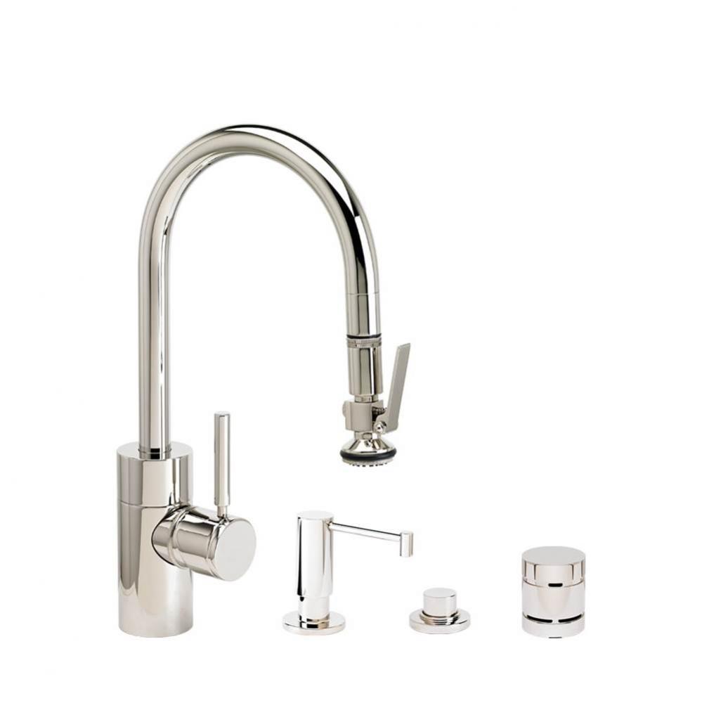 Waterstone Contemporary Prep Size PLP Pulldown Faucet - Lever Sprayer - 4pc. Suite
