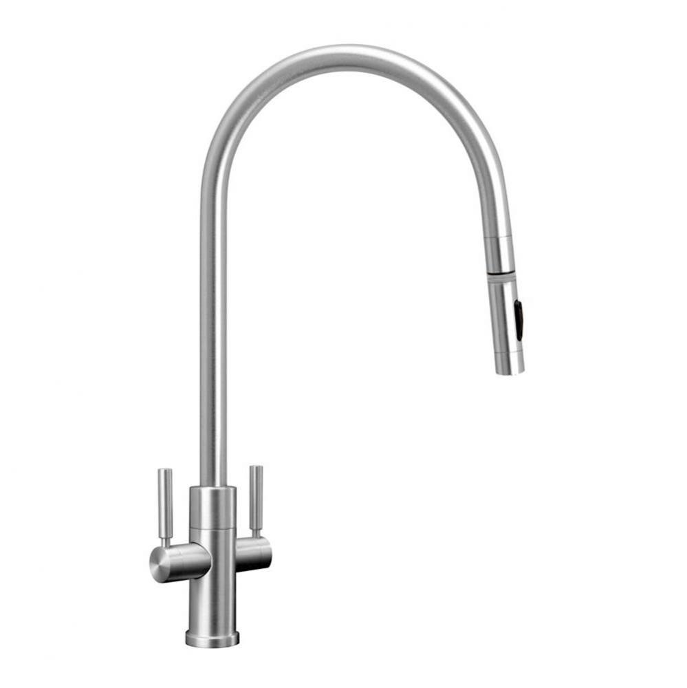 Modern Extended Reach 2 Handle Plp Pulldown Faucet - Toggle Sprayer