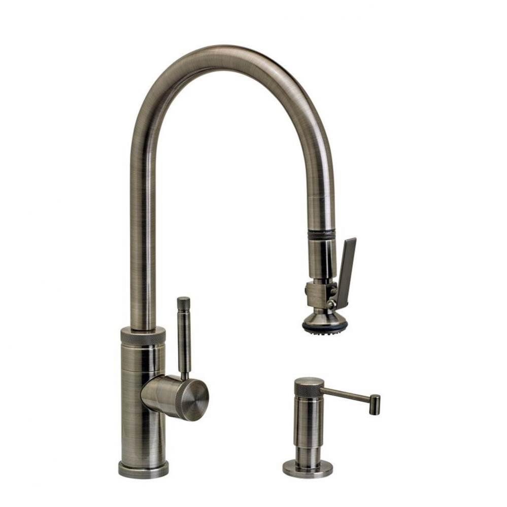 Waterstone Industrial PLP Pulldown Faucet - Lever Sprayer - 2pc. Suite