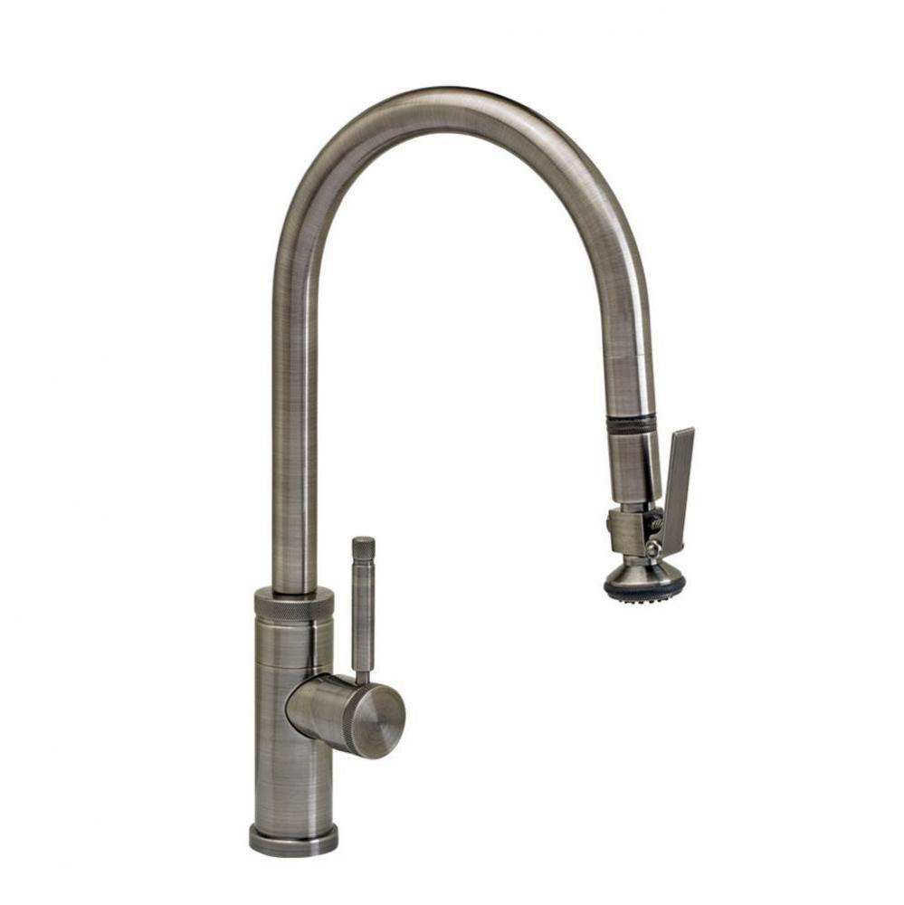 Waterstone Industrial PLP Pulldown Faucet - Lever Sprayer - Angled Spout