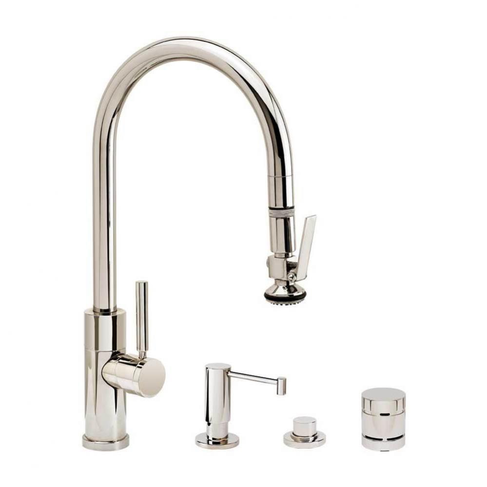 Waterstone Modern PLP Pulldown Faucet - Lever Sprayer - 4pc. Suite