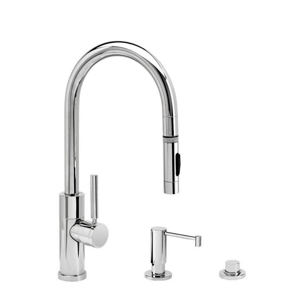 Waterstone Modern Prep Size PLP Pulldown Faucet - Toggle Sprayer - 3pc. Suite