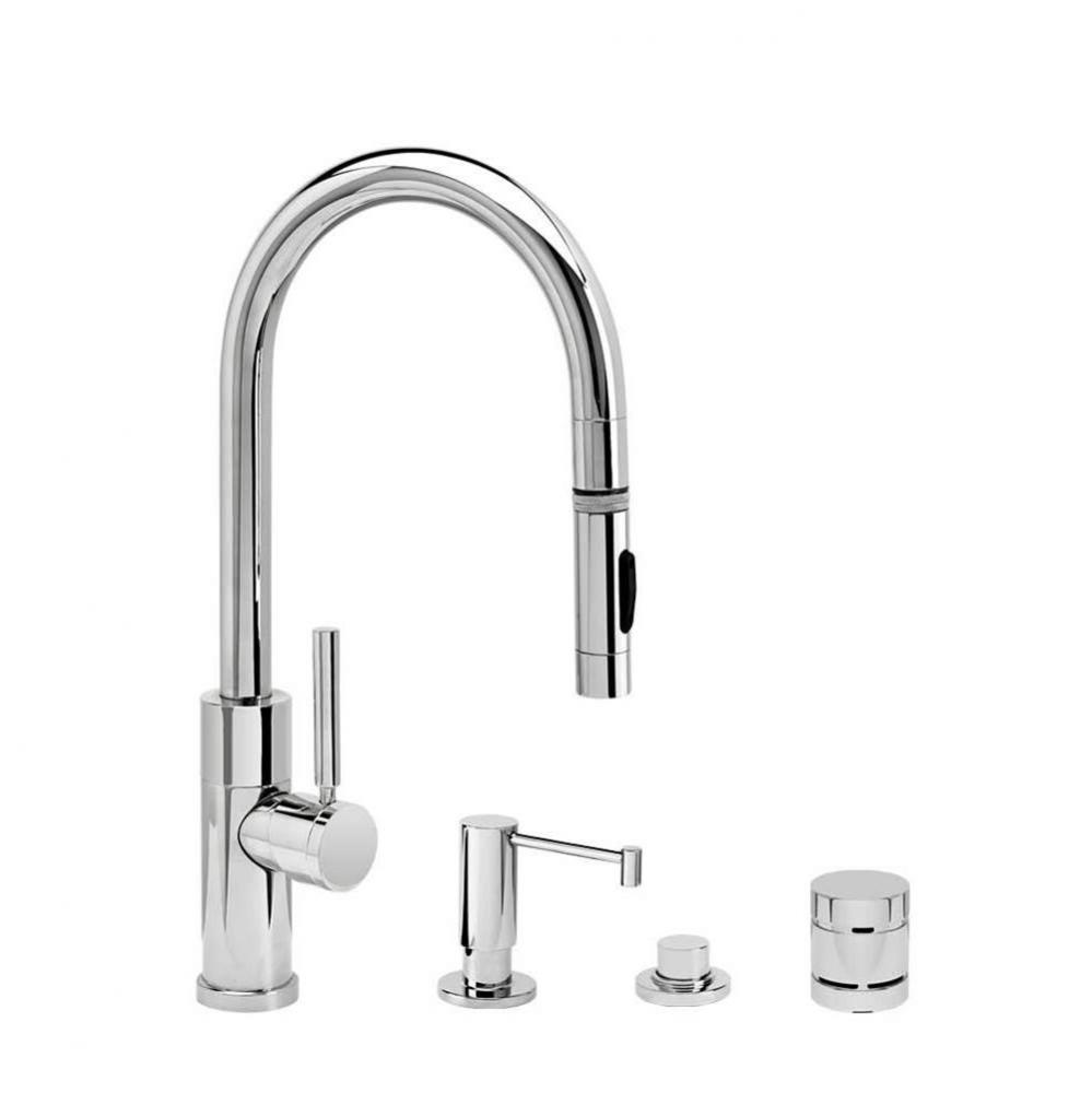 Waterstone Modern Prep Size PLP Pulldown Faucet - Toggle Sprayer - 4pc. Suite