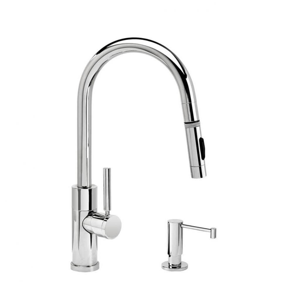 Waterstone Modern Prep Size PLP Pulldown Faucet - Toggle Sprayer - Angled Spout - 2pc. Suite