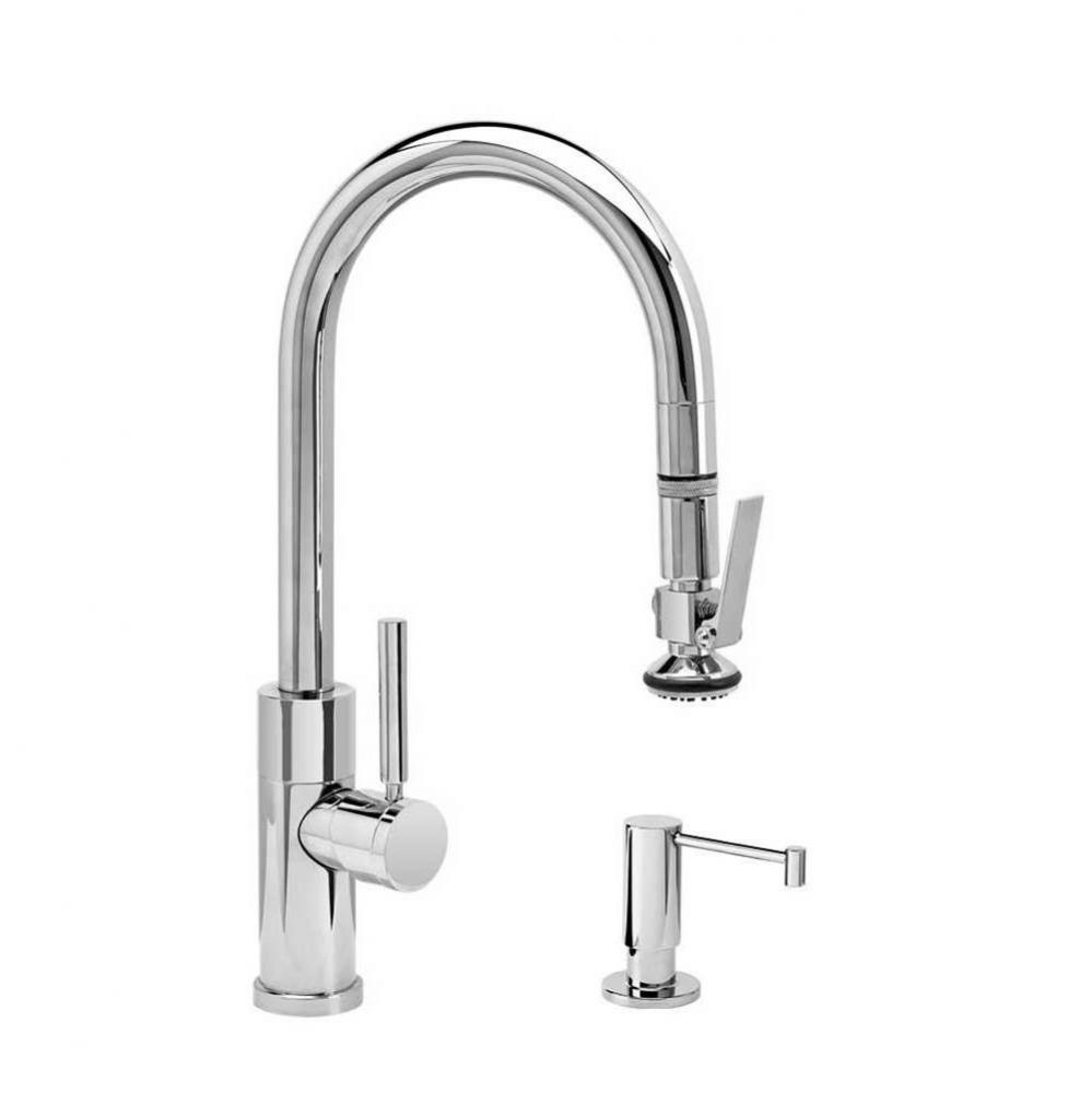 Waterstone Modern Prep Size PLP Pulldown Faucet - Lever Sprayer - 2pc. Suite
