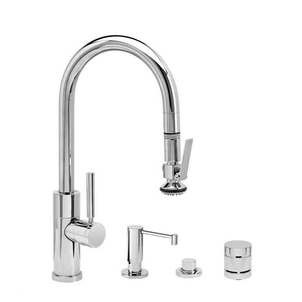 Waterstone Modern Prep Size PLP Pulldown Faucet - Lever Sprayer - 4pc. Suite