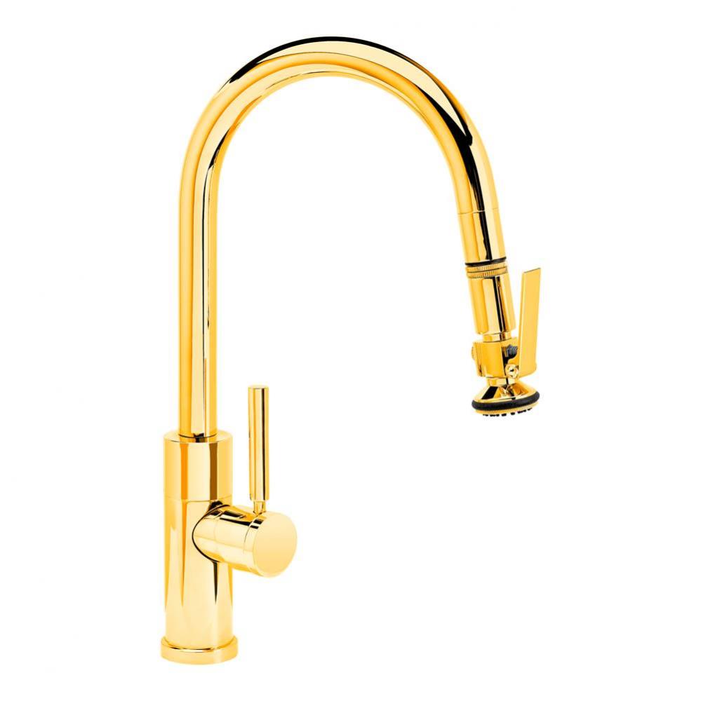 Waterstone Modern Prep Size PLP Pulldown Faucet - Lever Sprayer - Angled Spout