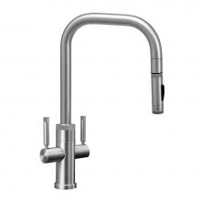 Waterstone 10212-CH - Fulton Industrial 2 Handle Plp Pulldown Faucet - Toggle Sprayer