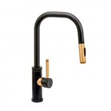 Waterstone 10240-SG - Waterstone Fulton Industrial Prep Size PLP Pulldown Faucet - Angle Spout - Toggle Sprayer