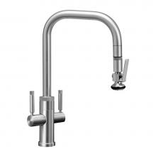 Waterstone 10262-CH - Fulton Industrial 2 Handle Plp Pulldown Faucet - Lever Sprayer