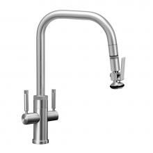 Waterstone 10272-CH - Fulton Industrial 2 Handle Plp Pulldown Faucet - Angled Spout - Lever Sprayer