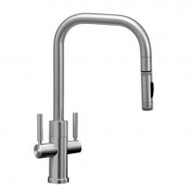 Waterstone 10312-CH - Fulton Modern 2 Handle Plp Pulldown Faucet - Toggle Sprayer