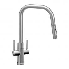 Waterstone 10322-CH - Fulton Modern 2 Handle Plp Pulldown Faucet - Angled Spout - Toggle Sprayer
