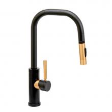 Waterstone 10340-SG - Waterstone Fulton Modern Prep Size PLP Pulldown Faucet - Angle Spout - Toggle Sprayer