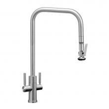 Waterstone 10352-CH - Fulton Modern Extended Reach 2 Handle Plp Faucet - Lever Sprayer
