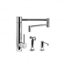 Waterstone 3600-18-2-SG - Waterstone Hunley Kitchen Faucet - 18'' Articulated Spout - 2pc. Suite