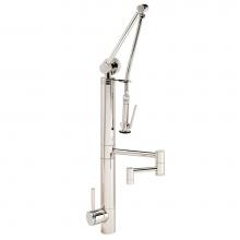 Waterstone 3710-12-3-PG - Waterstone Contemporary Gantry Pulldown Faucet - 12'' Articulated Spout - 3pc. Suite