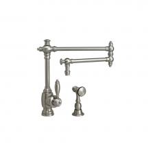 Waterstone 4100-18-1-SG - Waterstone Towson Kitchen Faucet - 18'' Articulated Spout w/ Side Spray