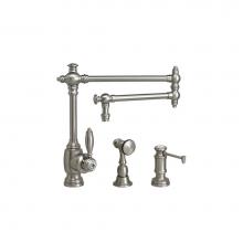 Waterstone 4100-18-2-PG - Waterstone Towson Kitchen Faucet - 18'' Articulated Spout - 2pc. Suite