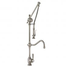 Waterstone 4400-2-SG - Waterstone Traditional Gantry Pulldown Faucet - Hook Spout - 2pc. Suite