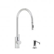 Waterstone 5400-2-SG - Waterstone Contemporary PLP Pulldown Faucet - Lever Sprayer - 2pc. Suite